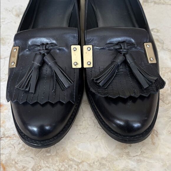Stuart Weitzman Leather Tassel Loafers - Picture 4 of 13